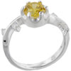 Size 7 Round Cut Citrine Ring