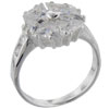 Size 7 Trillion Cut Cz Pinwheel Ring