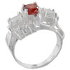 Size 7 Round Cut Cz Citrine Sleigh Ring