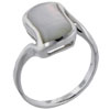 Size 7 Mother Of Pearl Leaf Ring