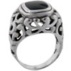 Size 7  Princess  Cut Onyx Viive Black  Rings 