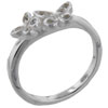 Size 7 Round Cut Cz Butterfly Duo Ring