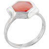 Size 7 Pink Hexagonal Red Coral Shell Ring
