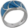 Size 7 Five Turquoise  Gemstone  Ring