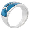 Size 7 Faux Turquoise Motage Motif Ring