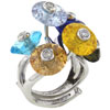 Size 8 Round Cut Cz  Multicolor  Ring