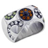 Size 8 Round Cut Multicolor Cz Ring