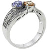 Size 8 Round Cut Tri Color Cz Ring