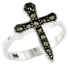 Size 8 Marcasiete Cross Ring