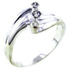 Size 8 Petitte Three Stone Cz Ring