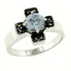 Size 8 Lavender Cz  Celtic  Cross Ring