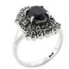 Size 8 Oval Cut Onyx Ring