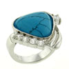Size 8 Turquoise With Cz Ring