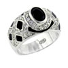 Oval Cut Onyx Ring