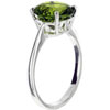 Size 8 Round Cut Green Cz 925 Silver Ring