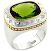 Size 8 Cushion Cut Peridot Cz Ring
