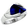 Size 8 Fan Cut Blue Purple Cz Ring