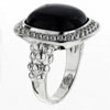Size 8 Square Cut Onyx #8 Black Rings