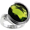 Size 8 Round Cut Green Peridot Cz Ring