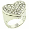Size 8 Cz Heart Pave Setting Ring