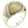 Size 8 Pink Pearl With Cz Ring