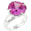 Size 8 Round Cut Pink Cz Ring