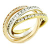 Size 8 Round Cut Cz Triple Ring