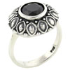 Size 8 Round Cut Onyx Black Rings