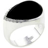 Size 8 Pear Cut Onyx Black Rings