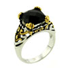 Size 8 Filagree Onyx Black  Rings 