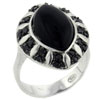 Size 8 Marquise Cut Onyx Cz Ring