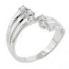 Size 8 Round Cut Double 3 Stone Ring