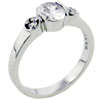 Size 8 Oval Cut Three Stone  Cz  Ring