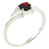 Size 8 Round Garnet Color  Cubic   Zirconia   Ring 