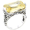 Size 8 Citrine Cut Yellow Cz Ring