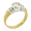 Size 8 Round Cut Cz Modern Design Ring