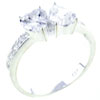 Size 8 Two Hearts  Cubic   Zirconia   Ring 