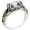 Size 8 Two Tone Cushion Cz Ring