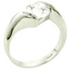  Sterling Silver - Size 8 Round Cz Wrap Ring