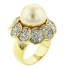Size 8 Pearl And Cz Ring