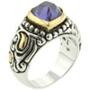 Size 8 Amethyst Cz Heart Ring