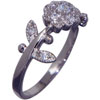 Size 8 Floral Detail Sterling Silver Ring