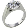 Size 8 Round Cut Cz Man Ring