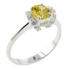 Size 8 Round Cz Yellow Ring