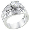 Size 8 Round Cz Double Row Ring