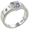 Size 8  Cz  Heart Prong Setting Ring