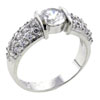 Size 8 Round Cut Cz Pave Setting Ring
