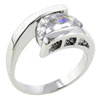 Size 8 Cz Crescent Ring