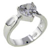 Size 8 Heart Purple Cz Ring