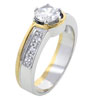 Rings - Size 8 Gold Plated And Sterling Silver Cubic Zirconia Ring